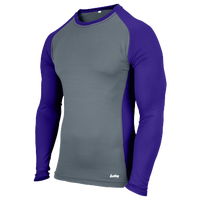 Eastbay Evapor L/S Baseball Compression Top - Boys' Grade School - Purple / Grey
