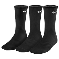 Nike 3 Pack Moisture MGT Cushion Crew Sock - Men's - Black / Black