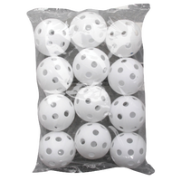 Champro Softball Size Plastic Practice Balls - All White / White
