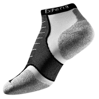 Thorlo Cushioned Heel Micro Mini Running Socks - Black / White