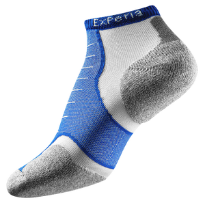 Thorlo Cushioned Heel Micro Mini Running Socks - Royal Blue/White/Grey