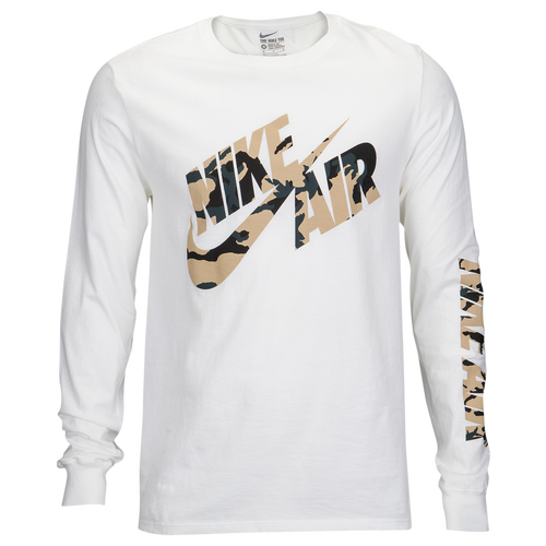 Nike Graphic Long Sleeve TShirt Men's Casual Clothing White/Camo