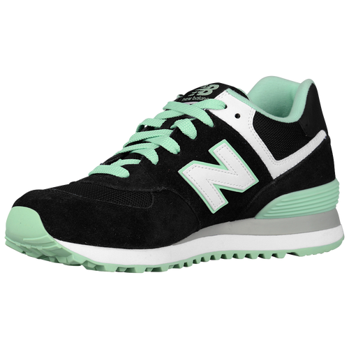 New Balance 574 - Women's - Casual - Shoes - Black/Green