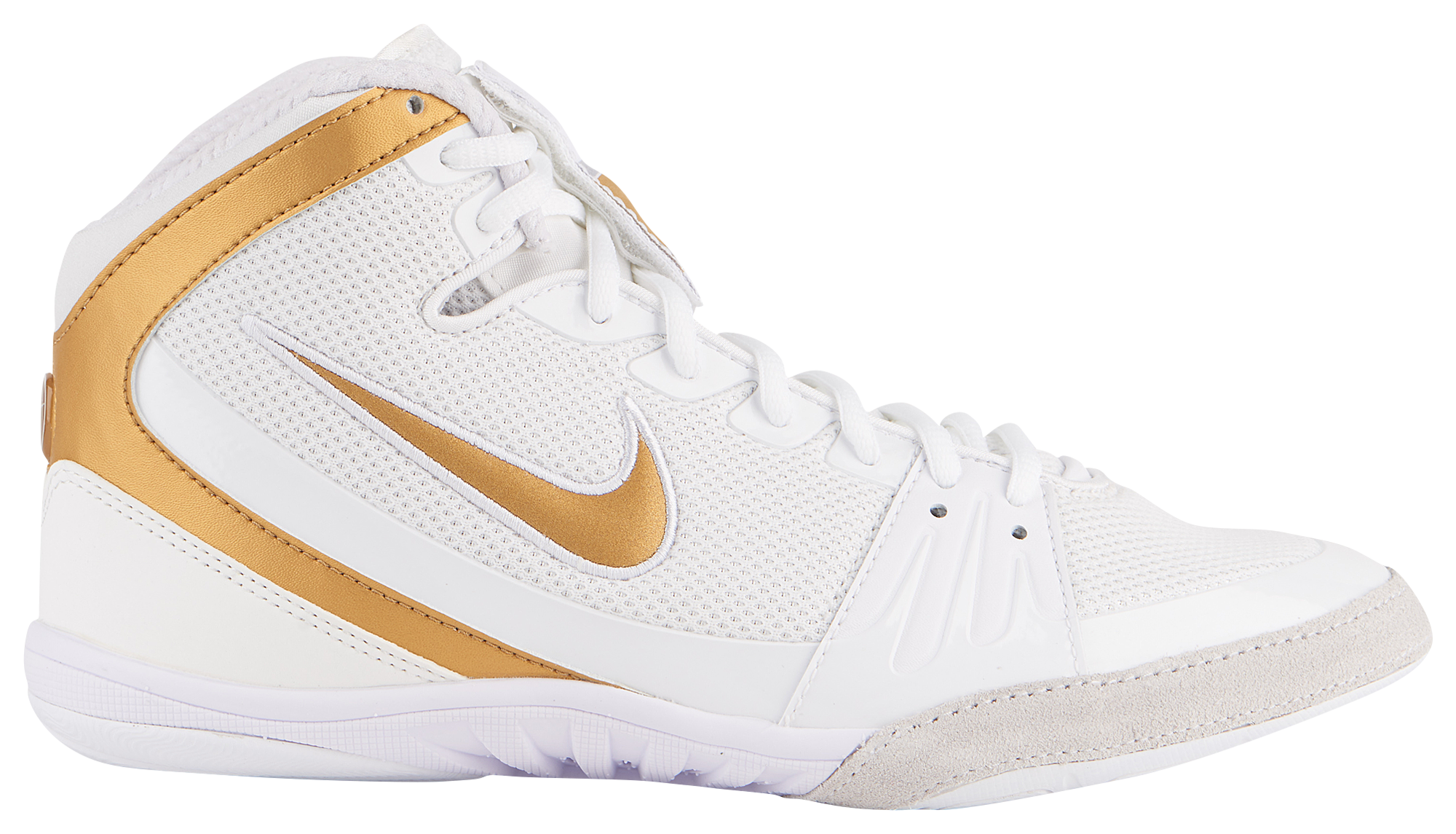 nike freek white and gold