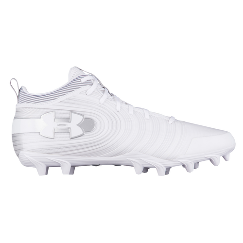 Under Armour Nitro Mid MC - Men's - Football - Shoes - White/Metallic ...