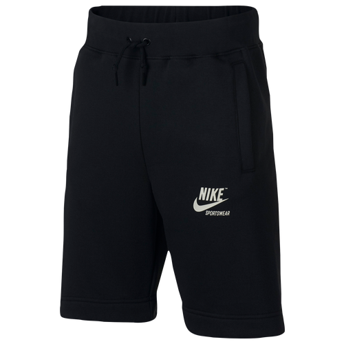 Nike Archive Shorts - Boys' Grade School - Casual - Clothing - Black/Sail