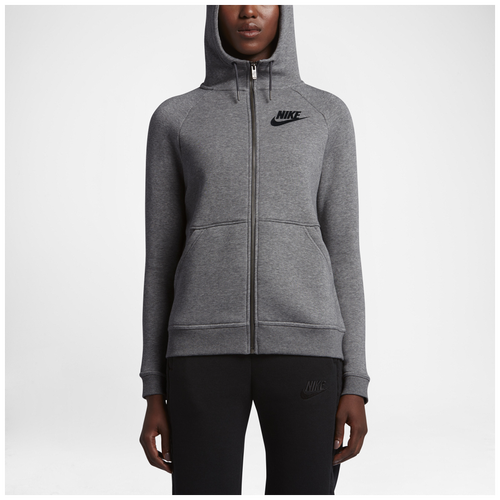 Nike NSW Rally Full Zip Hoodie - Women's - Casual - Clothing - Carbon ...