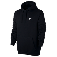 Nike Club Fleece Pullover Hoodie - Men's - All Black / Black