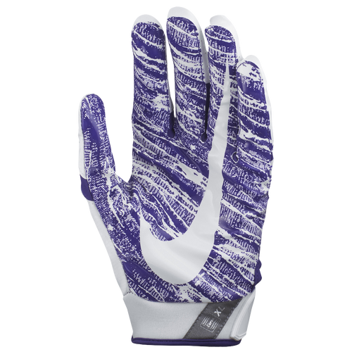 purple nike football gloves