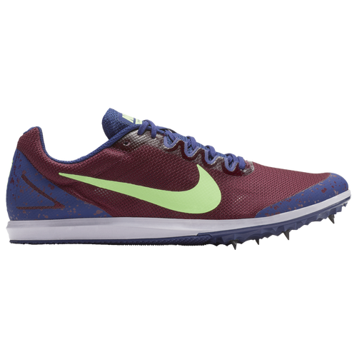 Nike Zoom Rival D 10 Men's Track & Field Shoes Bordeaux/Lime