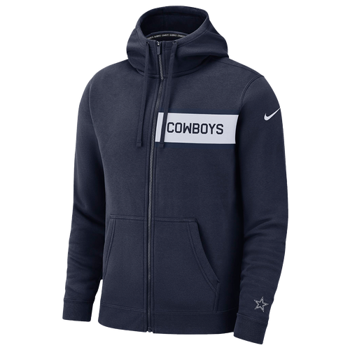 Nike NFL FullZip Fleece Club Hoodie Men's Clothing Dallas