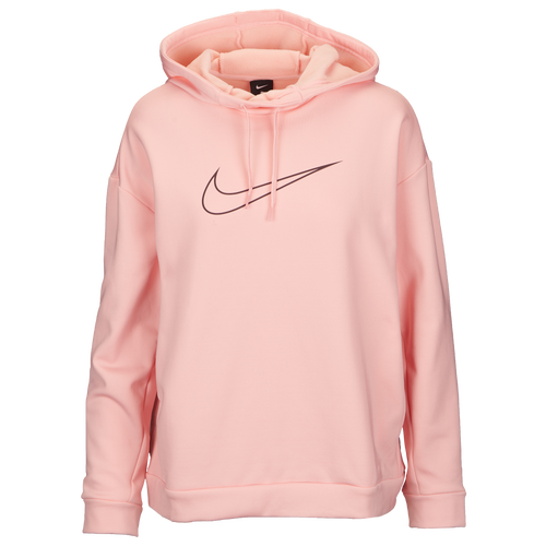 Nike Therma Swoosh Hoodie - Women's - Training - Clothing - Storm Pink