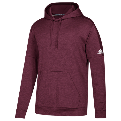 adidas Team Issue Fleece Pullover Hoodie - Men's - For All Sports - Clothing - Maroon/White