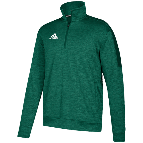 adidas Team Issue Fleece 1/4 Zip - Men's - For All Sports - Clothing - Dark Green/White