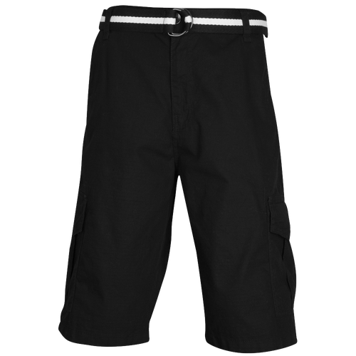Southpole Belted Ripstop Cargo Shorts Men's Casual Clothing Black
