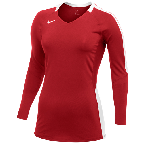 Nike Vapor Pro L/S Jersey - Women's - Volleyball - Clothing - Scarlet/White