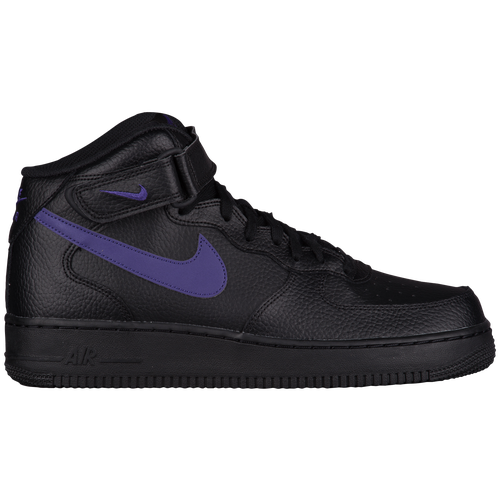 black and purple air force ones