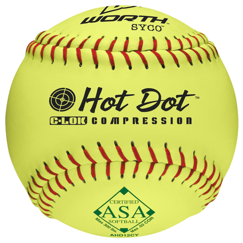 Worth AHD12CY Hot Dot Yellow Softball   Mens   Softball   Sport Equipment