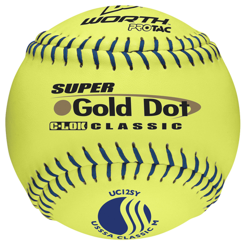 Worth Super Gold Dot Pro Tac Softballs   Mens   Softball   Sport Equipment   Yellow