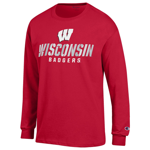 Champion College Long Sleeve T-Shirt - Men's - Clothing - Wisconsin ...