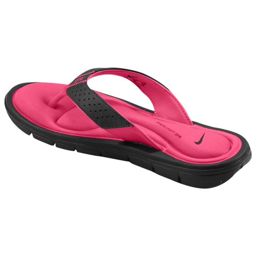 Nike Comfort Thong - Women's - Casual - Shoes - Black/Vivid Pink