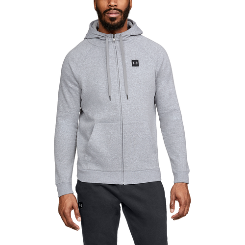 under armour men's rival fleece full zip hoodie black
