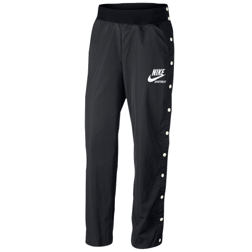 Nike Archive Snap Pants - Women's - Casual - Clothing - Black/Sail