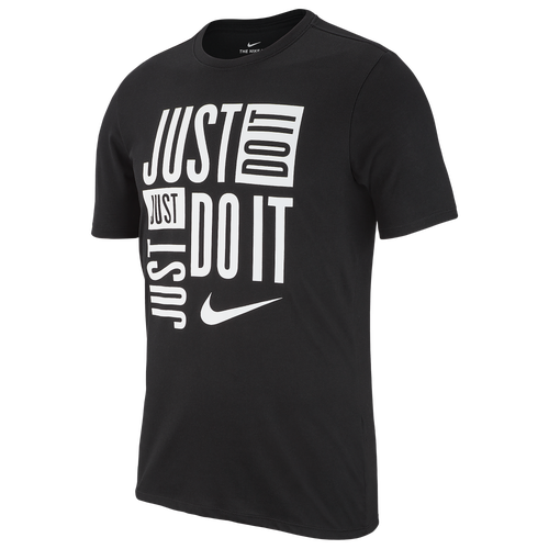 Nike Dri-FIT Cotton T-Shirt - Men's - Training - Clothing - Black/White