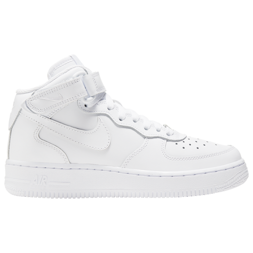 Nike Air Force 1 Mid - Boys' Grade School - Casual - Shoes - White/White