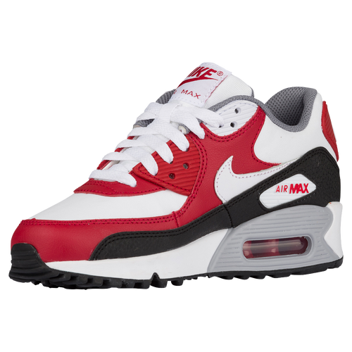 Nike Air Max 90 - Boys' Grade School - Casual - Shoes - White/Gym Red ...