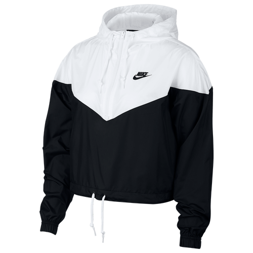 Nike Heritage Half-Zip Jacket - Women's - Training - Clothing - Black/White