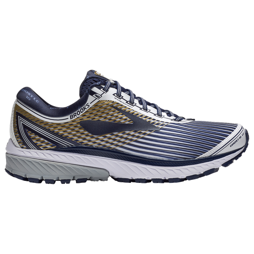 Brooks Ghost 10 - Men's - Running - Shoes - White/Navy/Gold/Le