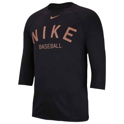 Nike Baseball Logo Raglan 3/4 Tee Men's Baseball Clothing Black