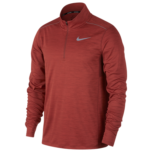 Nike Pacer 1/2 Zip Top - Men's - Running - Clothing - Dune Red/Heather