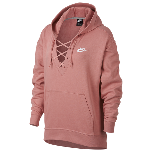 womens nike lace up hoodie
