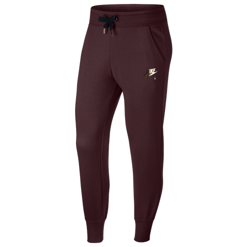 nike rose gold metallic air cuffed track pants