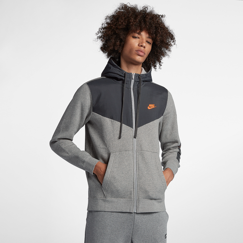 Nike JDI Fleece Full-Zip Hoodie - Men's - Casual - Clothing - Dark Grey ...