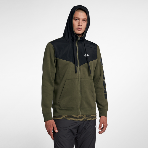 Nike JDI Fleece Full-Zip Hoodie - Men's - Casual - Clothing - Olive ...