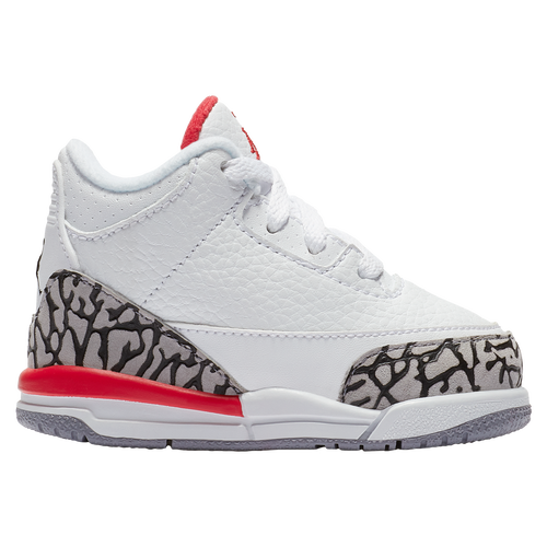 Jordan Retro 3 - Boys' Toddler - Basketball - Shoes - White/Fired Red ...