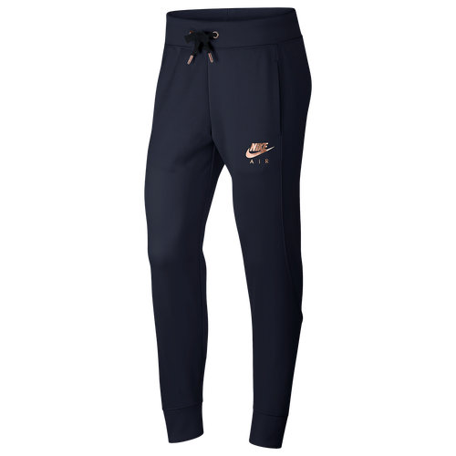 women's nike rose gold metallic air cuffed track pants