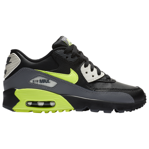 Nike Air Max 90 - Boys' Grade School - Casual - Shoes - Dark Grey/Volt ...