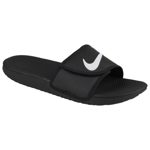 Nike Kawa Adjust Slide - Men's - Casual - Shoes - Black/White