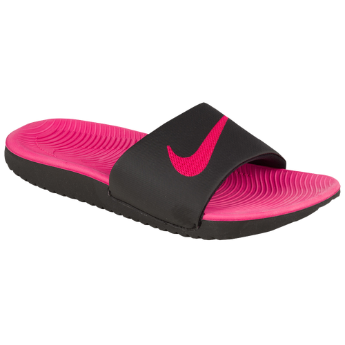 Nike Kawa Slide - Girls' Preschool - Casual - Shoes - Black/Vivid Pink