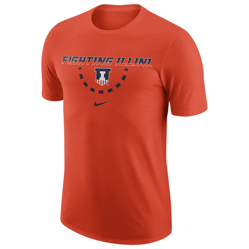 Nike College Team Cotton T-Shirt - Men's - Clothing - Illinois Fighting ...