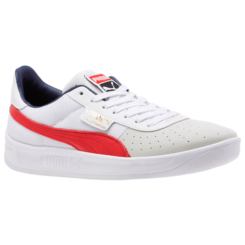 PUMA California Casual - Men's - Casual - Shoes - White/Ribbon Red/White