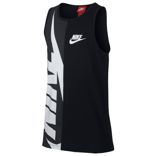 Nike Graphic Tank - Boys' Grade School - Casual - Clothing - Black/White