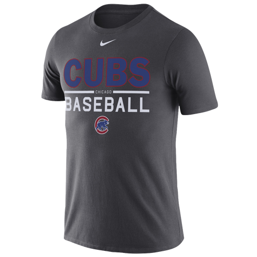 Nike MLB Practice T-Shirt - Men's - Clothing - Chicago Cubs - Anthracite