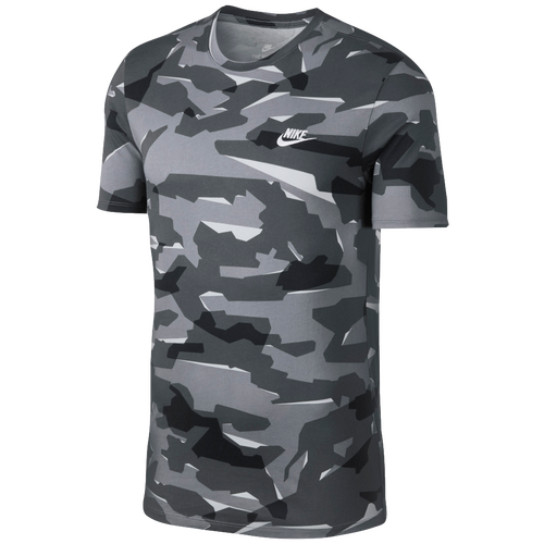 Nike Camo AOP T-Shirt - Men's - Casual - Clothing - Cool Grey/Black