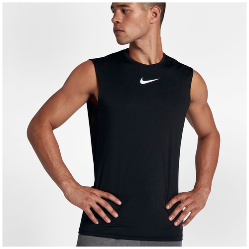 Nike Pro Fitted Sleeveless Top - Men's - Training - Clothing - Black ...