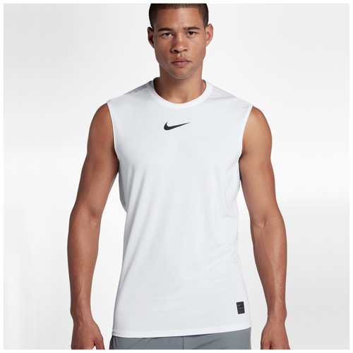 Nike Pro Fitted Sleeveless Top - Men's - Training - Clothing - White ...